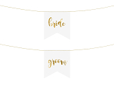Chair signs - Bride Groom, gold (1 pkt / 2 pc.)