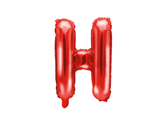 Balon foliowy Litera ''H'', 35cm, czerwony