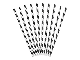 Paper Straws, black, 19.5cm (1 pkt / 250 pc.)