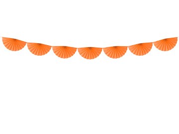 Girlanda bibułowa Rozety, pomarańczowy, 3m