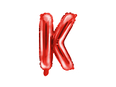 Balon foliowy Litera ''K'', 35cm, czerwony