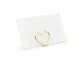 Place card holders Hearts, gold, 2.5 cm (1 pkt / 10 pc.)