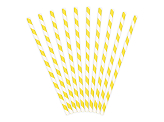 Paper Straws, yellow, 19.5cm (1 pkt / 10 pc.)