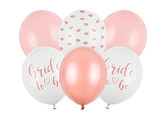 Balony 30 cm, Bride to be, mix (1 op. / 6 szt.)