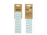 Paper Straws, light blue, 19.5cm (1 pkt / 10 pc.)
