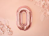 Foil Balloon Letter ''O'', 35cm, rose gold