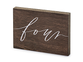 Holz-Tischnummer ''Four'', 2x18x12,5 cm