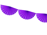 Tissue garland Rosettes, violet, 3m