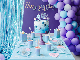 Kurtyna Party, niebieski, 90x250cm